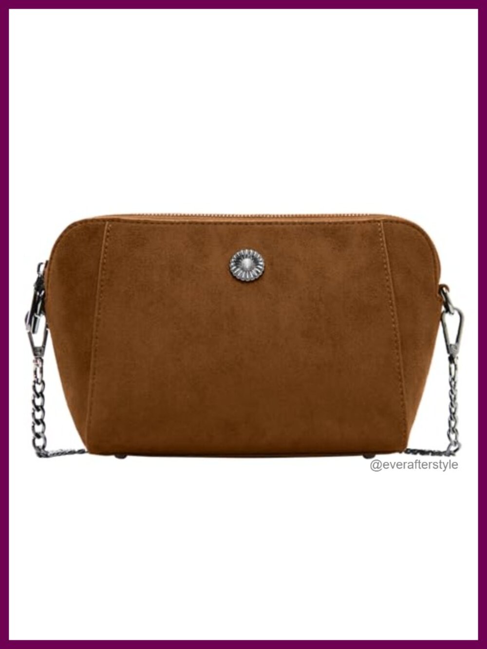 Vegan Suede Crossbody Bag Women Adjustable Strap Shoulder Purse